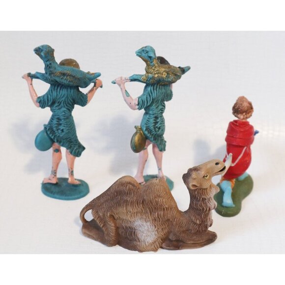 14 Vintage Italian Nativity Scene Figures Shepherds Sheep Camel Fontanini Depose - Picture 5 of 8